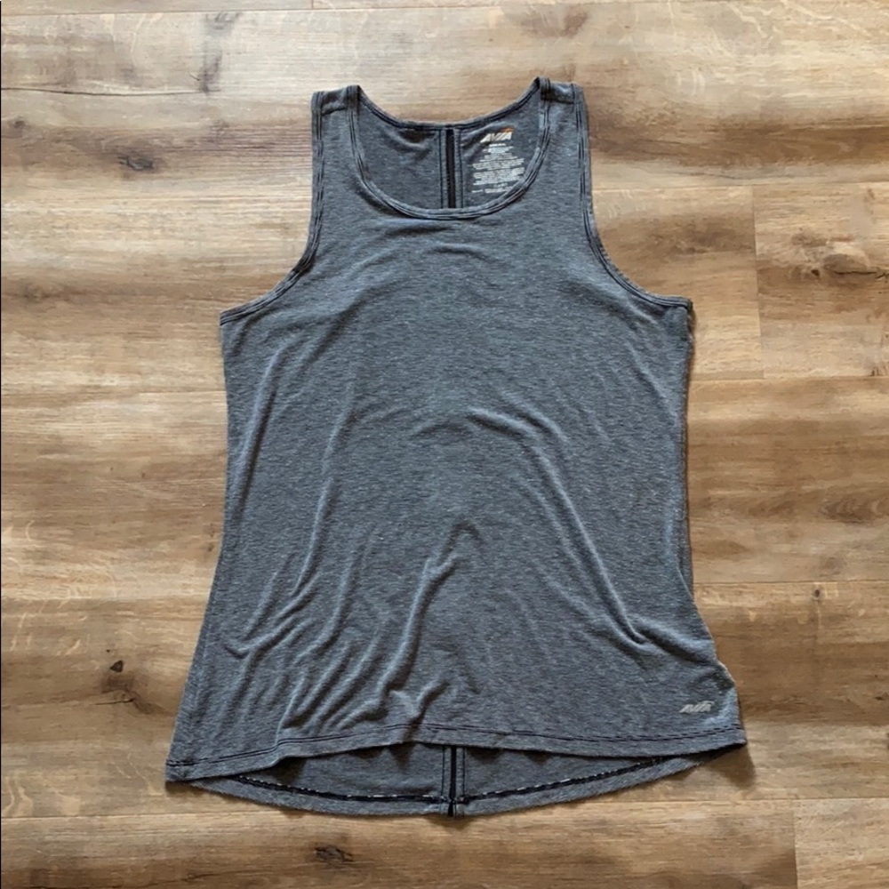 racerback tank with mesh stripe